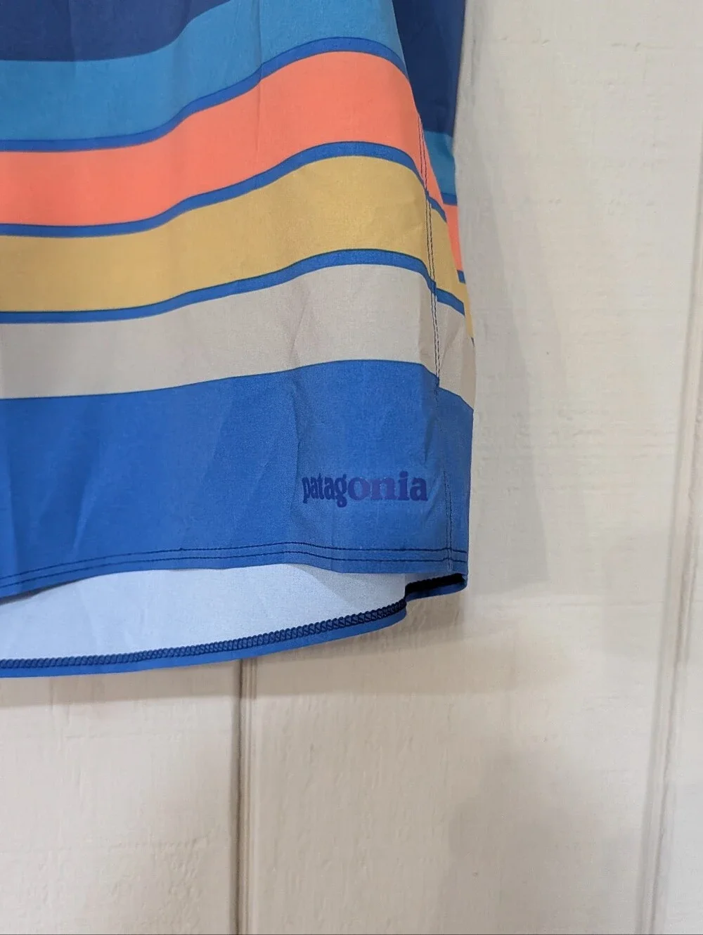 Patagonia Hydropeak‎ Striped Mens Board Short Swim Trunks Unlined 42